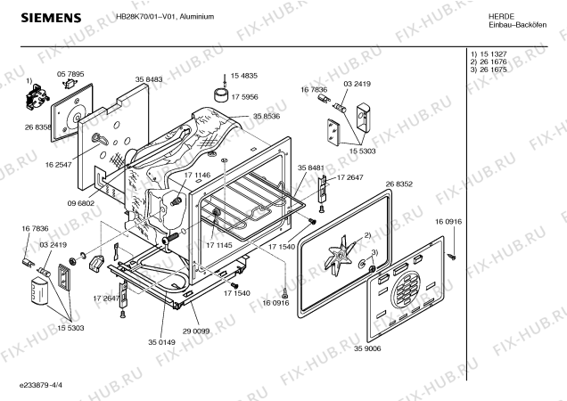 Схема №4 HB28K70 с изображением Ручка управления духовкой для духового шкафа Siemens 00184325