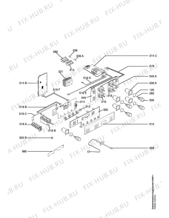 Взрыв-схема плиты (духовки) Aeg E8340-W - Схема узла Section6