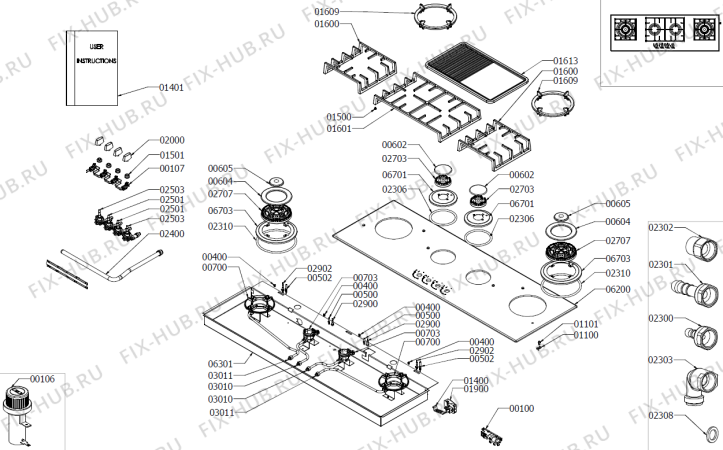 Схема №1 G1170B (235493, PCZ90V) с изображением Пламярассекатель для плиты (духовки) Gorenje 410087