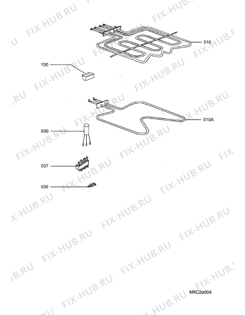 Взрыв-схема плиты (духовки) Faure FC508X1   FAE C.SP.F - Схема узла Electrical equipment 268