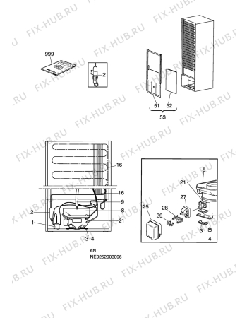 Взрыв-схема холодильника Electrolux ERB32400W - Схема узла C10 Cold, users manual