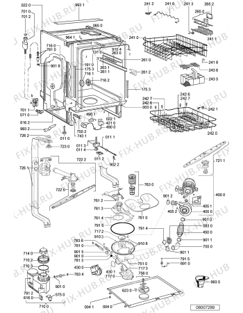 Схема №1 GSIK 6512 IN -n.prod с изображением Обшивка для посудомоечной машины Whirlpool 480140100411