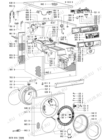 Схема №1 AWM 8163/2-NORDIC с изображением Микрофильтр для стиралки Whirlpool 481244010873