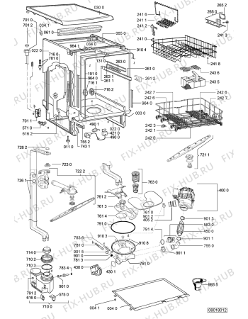 Схема №2 ADP 6837/1 WH с изображением Панель для электропосудомоечной машины Whirlpool 480140100791