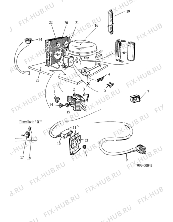 Взрыв-схема холодильника Electrolux LF610W - Схема узла Functional parts