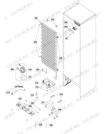 Схема №2 WTH 5244 NFX AQUA с изображением Фитинг для холодильника Whirlpool 482000021041