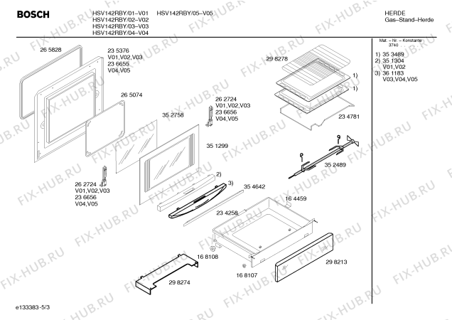 Схема №4 HSV142RBY с изображением Инструкция по эксплуатации для плиты (духовки) Bosch 00525510