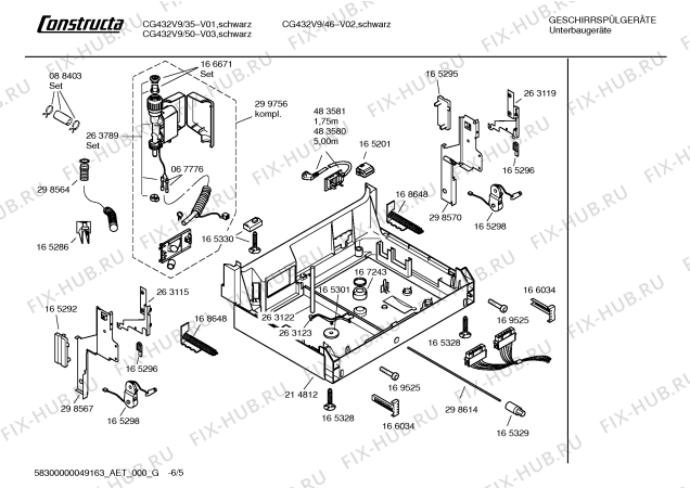 Схема №2 CG432V9 с изображением Инструкция по эксплуатации для посудомоечной машины Bosch 00593328