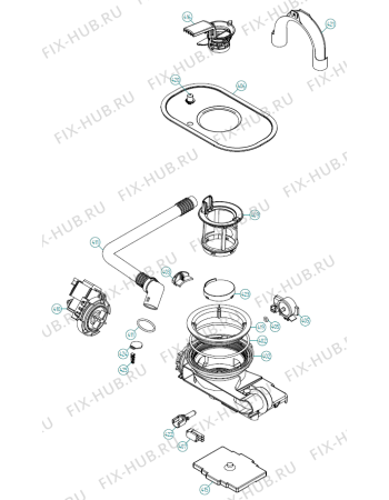 Взрыв-схема посудомоечной машины Asko D5532 FI AU   -Titanium (417593, DW90.2) - Схема узла 04