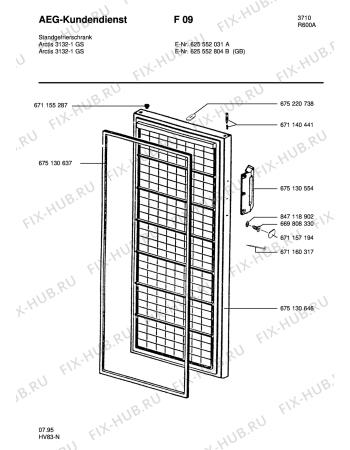 Схема №1 ARC3132-1 GS GB с изображением Запчасть для холодильника Aeg 8996751306375