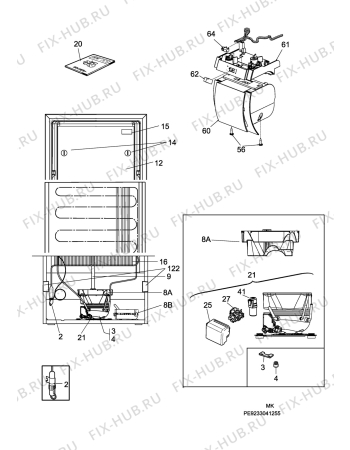 Взрыв-схема холодильника Electrolux ERF3716MOW - Схема узла C10 Cold, users manual