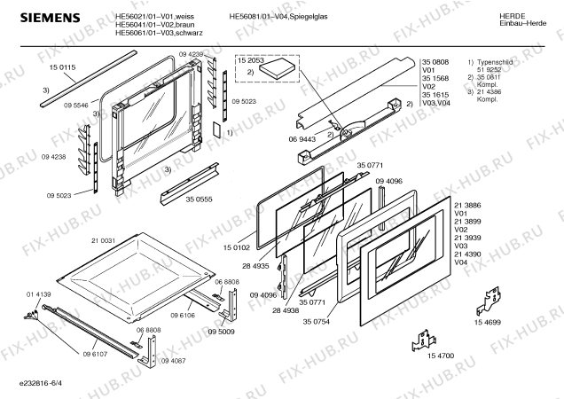 Схема №4 HE56021 с изображением Ручка переключателя для плиты (духовки) Siemens 00169820