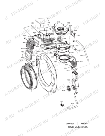 Схема №3 AWG 327 с изображением Обшивка для стиральной машины Whirlpool 480113100034