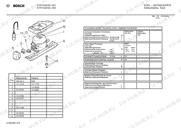 Схема №2 KT14L01 с изображением Стартовый узел для холодильника Siemens 00153560