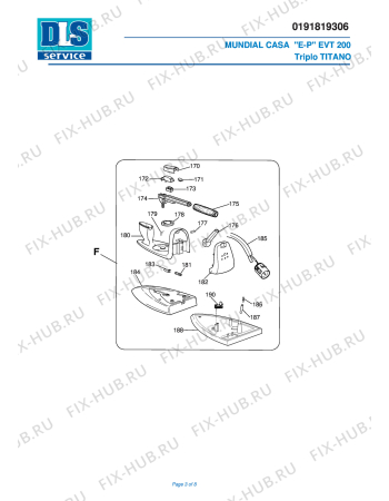 Схема №3 EVT200 TRIPLO с изображением Крышечка для пылесоса DELONGHI 5391125900