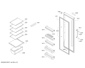 Схема №2 KSV33NI30Z с изображением Дверь для холодильника Bosch 00715792