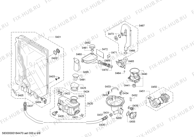 Схема №3 63012243312 Kenmore с изображением Винт для посудомойки Bosch 00611649