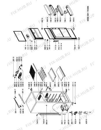 Схема №1 ARC 3670 с изображением Дверца для холодильной камеры Whirlpool 481241618913