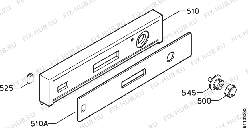 Взрыв-схема посудомоечной машины Zanussi ID416N - Схема узла Command panel 037