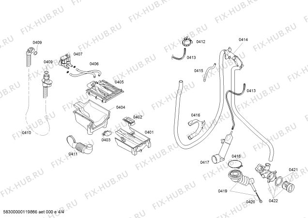 Взрыв-схема стиральной машины Siemens WM10S420GR S10.42 - Схема узла 04