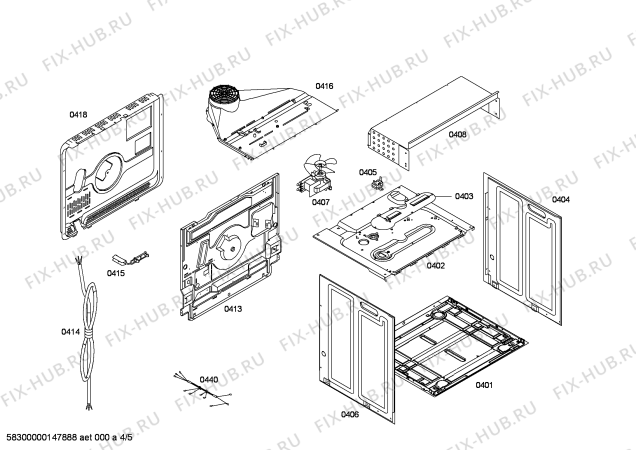 Схема №4 3HB506BP Horno.balay.2d.indp.CFm.E0_CIF.blanco с изображением Передняя часть корпуса для плиты (духовки) Bosch 00700456