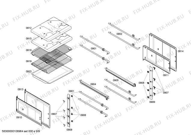 Схема №6 U1564N0GB с изображением Мотор вентилятора для плиты (духовки) Bosch 00496074
