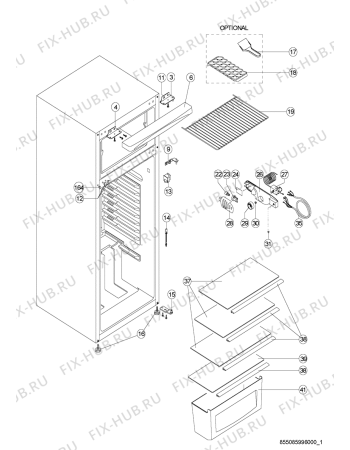 Схема №2 KDA 2473 A2+ WS с изображением Дверь для холодильной камеры Whirlpool 482000014729