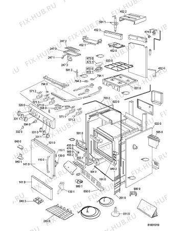 Схема №1 ACM 264 WH с изображением Защитный элемент для электропечи Whirlpool 481946689436