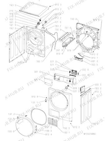 Схема №1 AMB 3872 с изображением Блок управления для стиральной машины Whirlpool 481010471559
