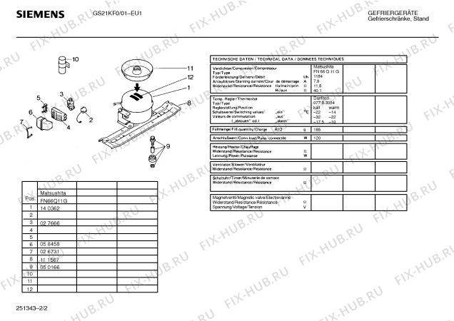 Схема №2 GS27KF1 с изображением Панель для холодильной камеры Siemens 00283214