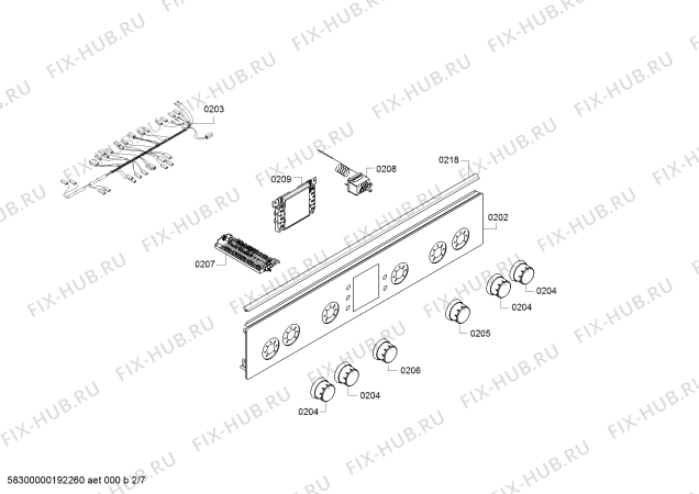 Взрыв-схема плиты (духовки) Bosch HGD745225R - Схема узла 02