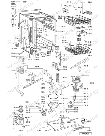 Схема №2 ADG 7350 с изображением Модуль (плата) управления для электропосудомоечной машины Whirlpool 481221478744