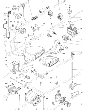 Схема №3 AL1156CTXTK (F013470) с изображением Электропроводка для стиралки Indesit C00057561