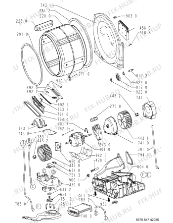 Схема №1 AWZ 8478 с изображением Обшивка для сушильной машины Whirlpool 480112100203