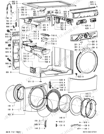 Схема №2 090 TC/GD с изображением Ручка (крючок) люка для стиральной машины Whirlpool 481249818777