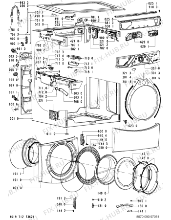 Схема №2 090 TC/GD с изображением Запчасть для стиральной машины Whirlpool 481221470526