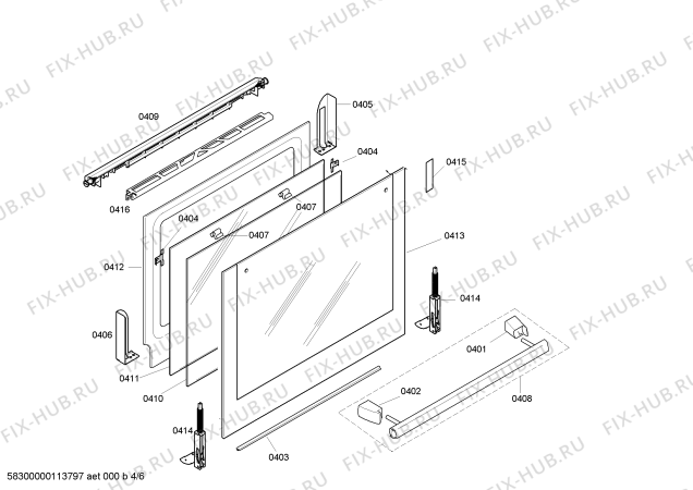 Схема №1 HEN730560 с изображением Ручка управления духовкой для электропечи Bosch 00423692