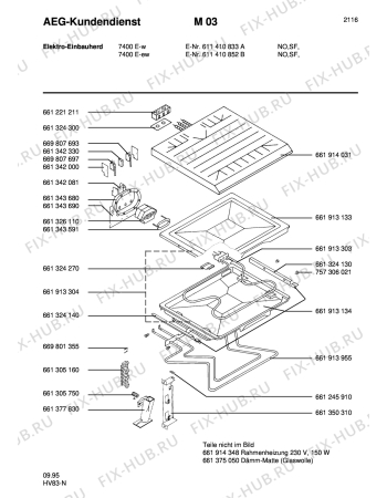 Взрыв-схема плиты (духовки) Aeg COMP. 7400E-W NSF - Схема узла Section4