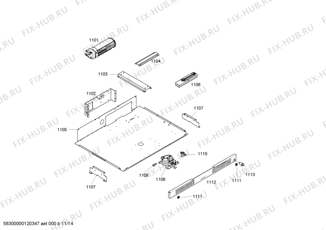 Схема №7 SEMW302BB с изображением Крышка для плиты (духовки) Bosch 00241940