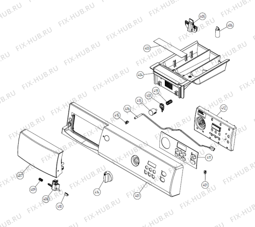 Схема №1 W6461 Svane DK   -White #2101761 (900003289, WM50) с изображением Декоративная панель для стиральной машины Gorenje 226976