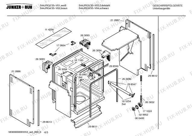 Взрыв-схема посудомоечной машины Junker&Ruh S44JRG5 - Схема узла 03