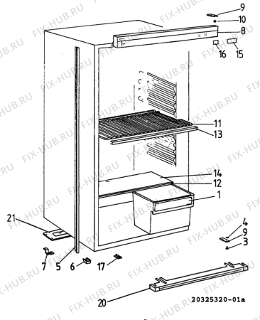 Взрыв-схема холодильника Electrolux RW541A - Схема узла C10 Cabinet