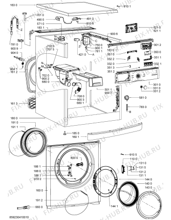 Схема №1 AWO/D 6126 с изображением Микромодуль для стиралки Whirlpool 481075166206