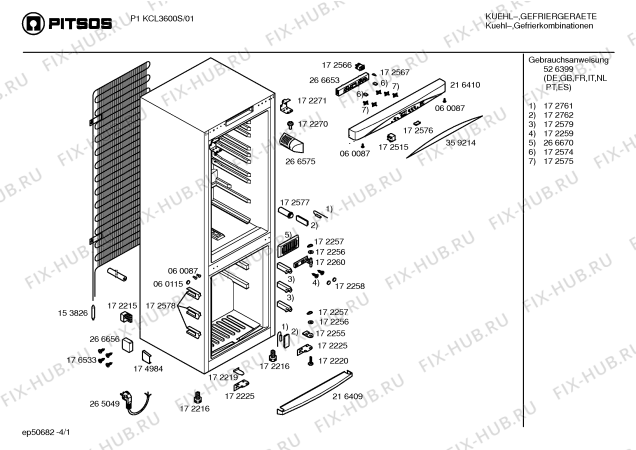Схема №4 P1KCL4000S с изображением Переключатель для холодильной камеры Bosch 00172566