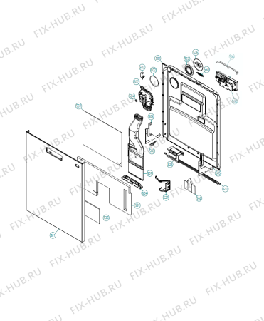 Взрыв-схема посудомоечной машины Asko D5628 XXL S (442563, DW90.2) - Схема узла 05