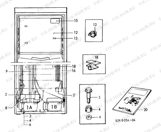 Взрыв-схема холодильника Electrolux ZF24/9L - Схема узла C10 Cold, users manual