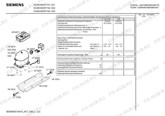 Схема №2 KG36V603FF с изображением Инструкция по эксплуатации для холодильной камеры Siemens 00691224