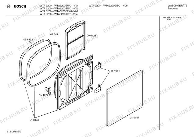 Схема №1 WTA3200IG WTA3200 с изображением Вкладыш в панель для сушилки Bosch 00299275