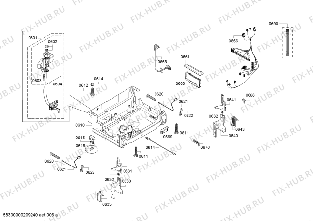 Схема №4 DF480162F с изображением Модуль связи для посудомойки Bosch 10004554