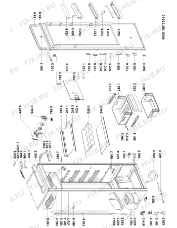 Схема №1 KVIF 3183 A++ с изображением Сенсорная панель для холодильника Whirlpool 481010677877